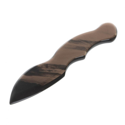 Нож декоративный из черного обсидиана 20,5х4х1 см