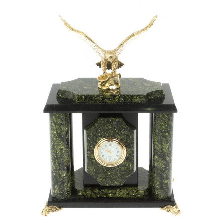 Часы "Орёл" из баженовского змеевика