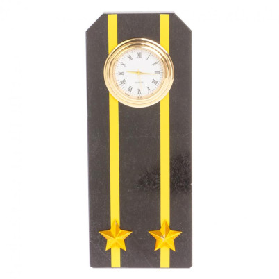 Часы "Погон подполковник ВМФ / Капитан 2-го ранга" камень змеевик