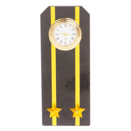 Часы "Погон подполковник ВМФ / Капитан 2-го ранга" камень змеевик