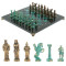 Шахматы "Александр Македонский" фигуры бронза / патина 36х36х см змеевик