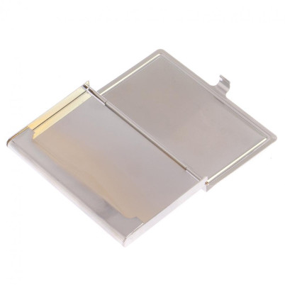 Карманная визитница камень лепидолит цвет серебро