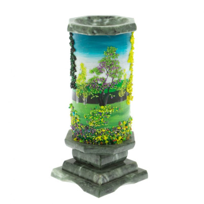 Ваза "Лето" из змеевика 8х8х17,5 см