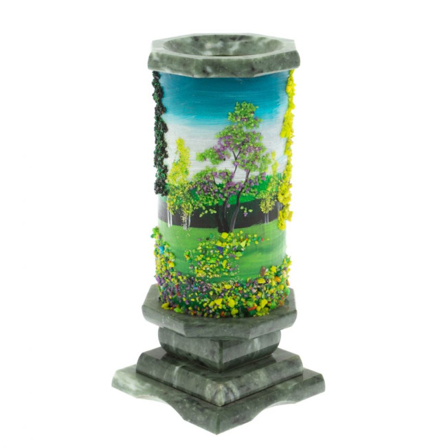 Ваза "Лето" из змеевика 8х8х17,5 см