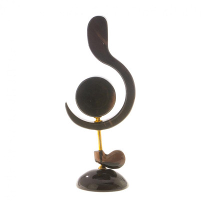 Часы из черного обсидиана &quot;Скрипичный ключ&quot;