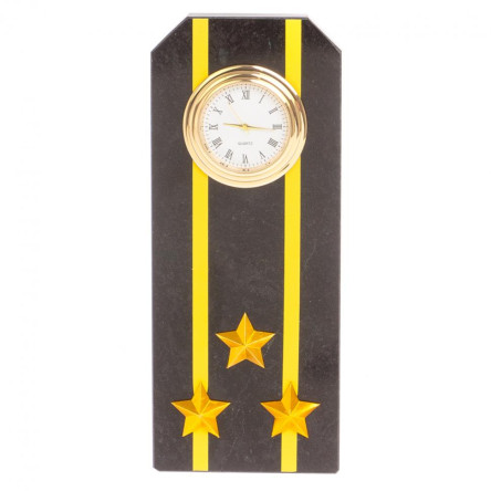 Часы "Погон полковник ВМФ / Капитан 1-го ранга" камень змеевик