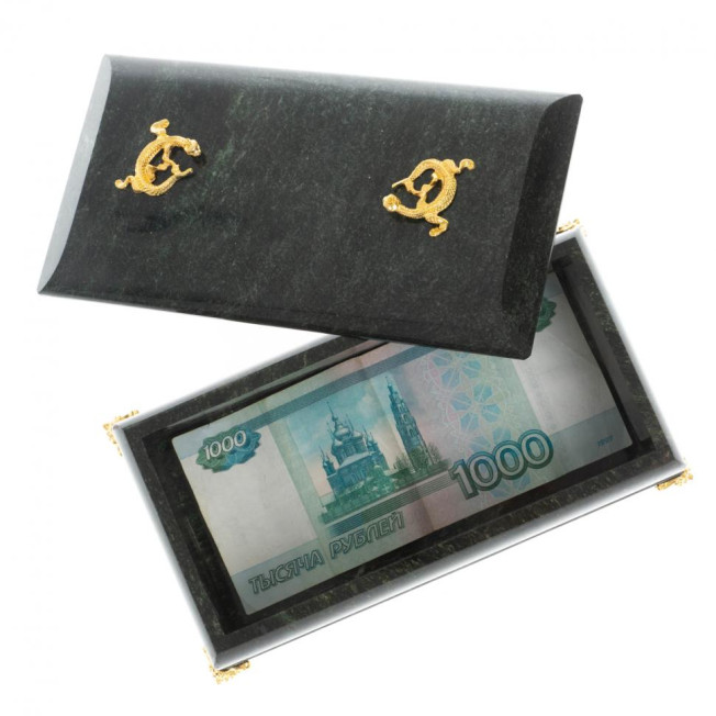 Шкатулка &quot;Дуэт&quot; из камня змеевик 19x10x7 см
