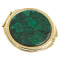 Зеркальце круглое из малахита цвет золото