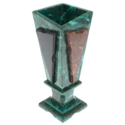 Подарочная ваза из змеевика  &quot;Силуэт&quot; 10х10х29 см