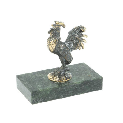 Статуэтка из бронзы и змеевика &quot;Петушок&quot;