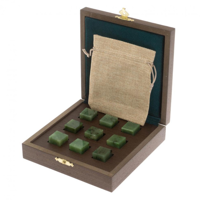 Камни для виски из саянского нефрита 9 кубиков