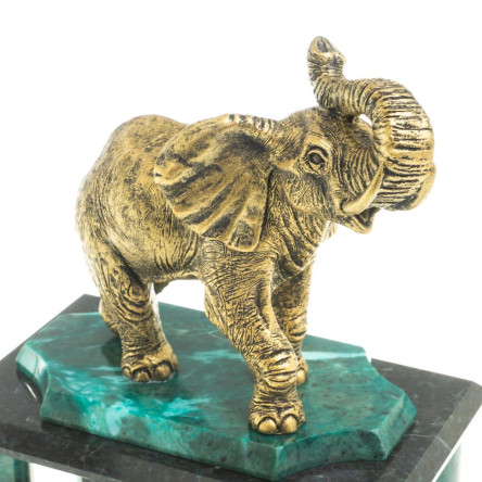 Часы "Индийский слон" камень змеевик