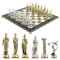 Шахматы "Олимпийские игры" доска 44х44 см мрамор змеевик фигуры металлические