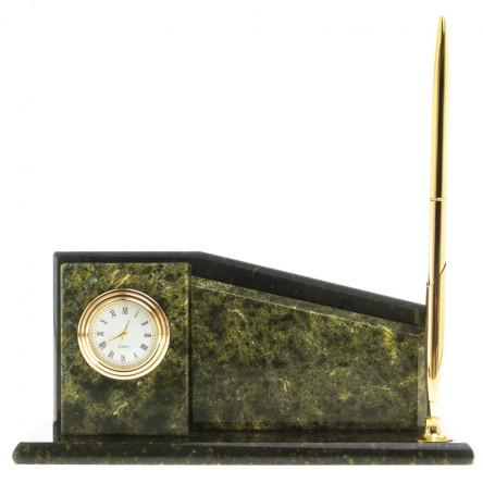 Мини-набор с часами камень змеевик