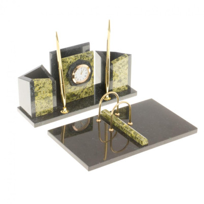 Письменный набор &quot;Грани&quot; из змеевика