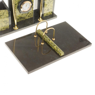 Письменный набор &quot;Грани&quot; из змеевика