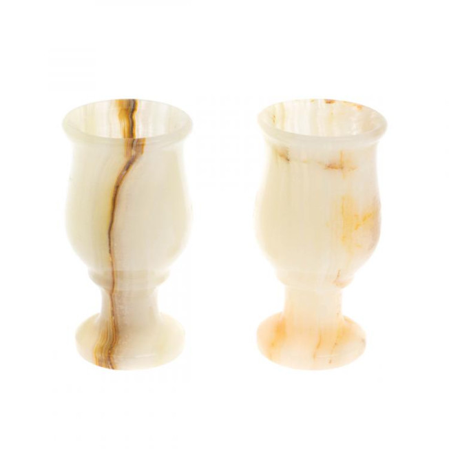 Набор рюмок из оникса в футляре 2 шт 20 мл 3,8х7 см (1,5х3)