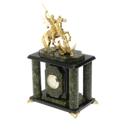 Часы &quot;Георгий Победоносец&quot; из баженовского змеевика