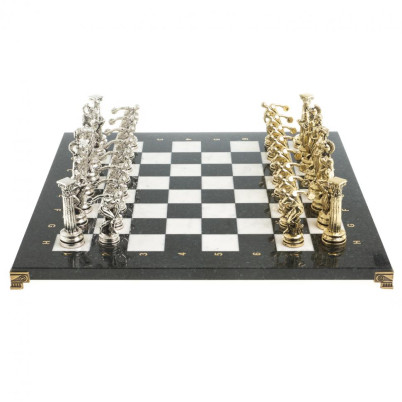 Шахматы "Олимпийские игры" доска 44х44 см мрамор фигуры металлические