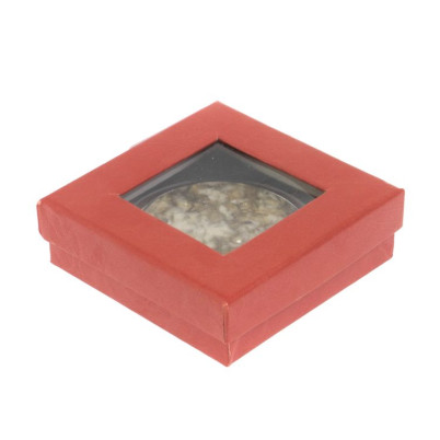 Зеркало карманное круглое из камня жельбертит цвет серебро