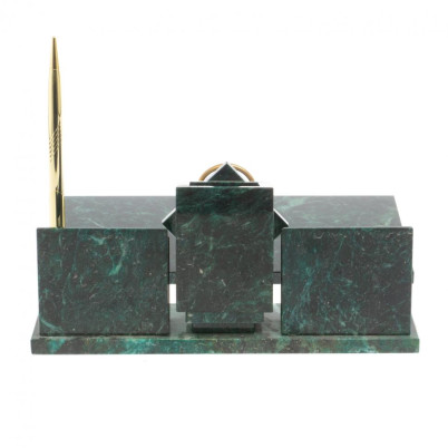 Письменный прибор &quot;Менеджер&quot; камень шабровский змеевик