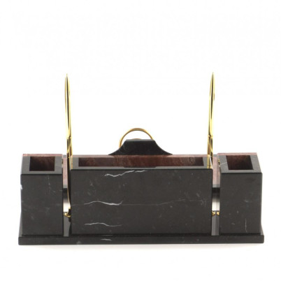 Письменный набор &quot;Щит&quot; из камня лемезит