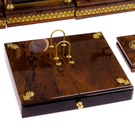 Настольный набор из обсидиана "Королевский"