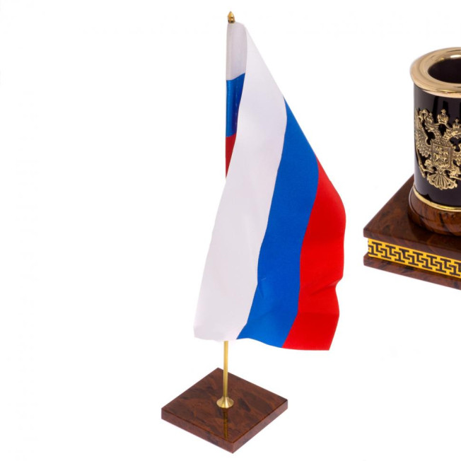 Настольный набор из обсидиана &quot;Королевский&quot;