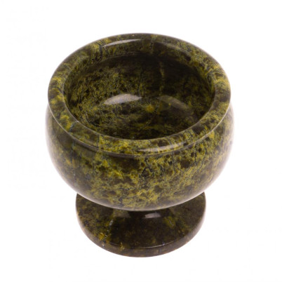 Варенница из змеевика на ножке 250 мл 9,5х9 см