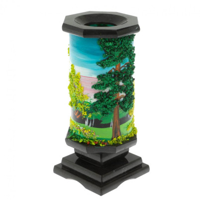 Ваза "Лето" из черного змеевика 8х8х17,5 см