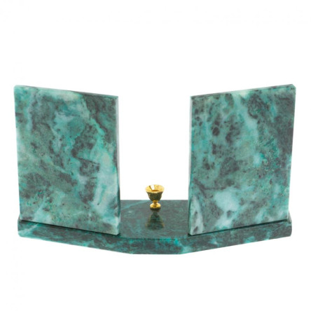 Икона настольная Молитва о покровительстве супружества из змеевика 18х7х10,5 см