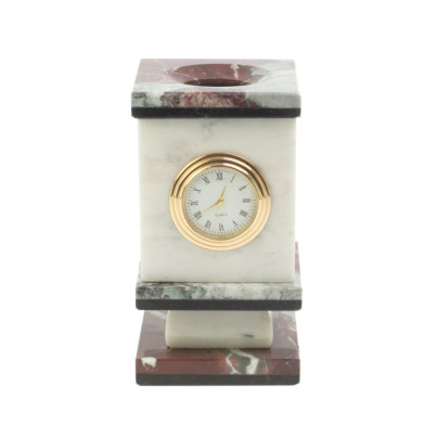 Карандашница с часами из креноида