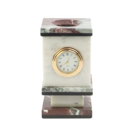 Карандашница с часами из креноида