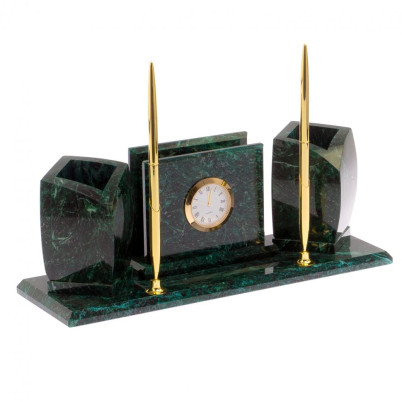 Мини-набор с часами камень змеевик