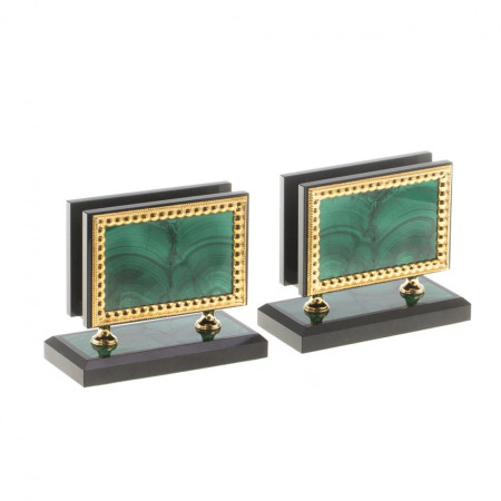 Письменный прибор из малахита &quot;Лев с шаром&quot;