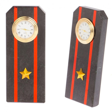 Часы "Погон майор МП ВМФ" из змеевика