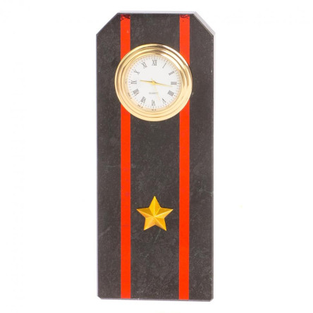 Часы "Погон майор МП ВМФ" из змеевика