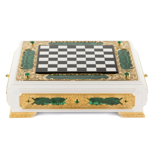 Шахматы из малахита "Версаль"