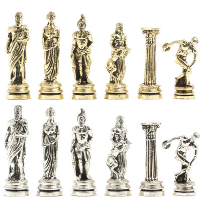 Шахматы "Олимпийские игры" доска 44х44 см мрамор лемезит фигуры металлические