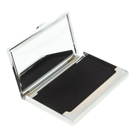 Карманная визитница из камня тигровый глаз цвет серебро