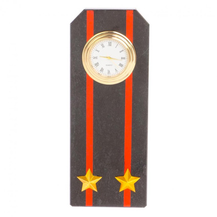 Часы "Погон подполковник МП ВМФ" из змеевика