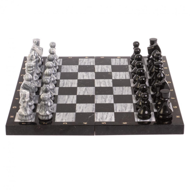 Шахматный набор 3 в 1 &quot;Ящерица&quot; мрамор, гранит с гравировкой