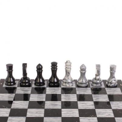 Шахматный набор 3 в 1 "Ящерица" мрамор, гранит с гравировкой