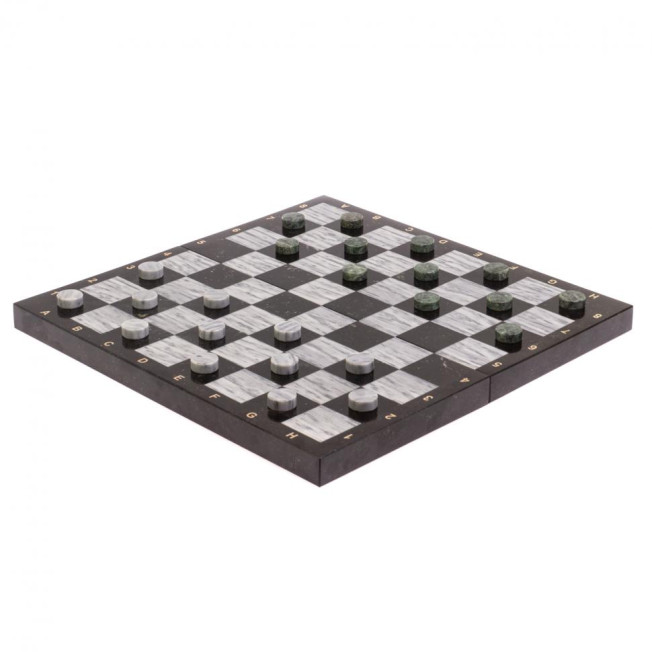 Шахматный набор 3 в 1 &quot;Ящерица&quot; мрамор, гранит с гравировкой