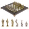 Шахматы "Царь Леонид" доска 28х28 см змеевик мрамор