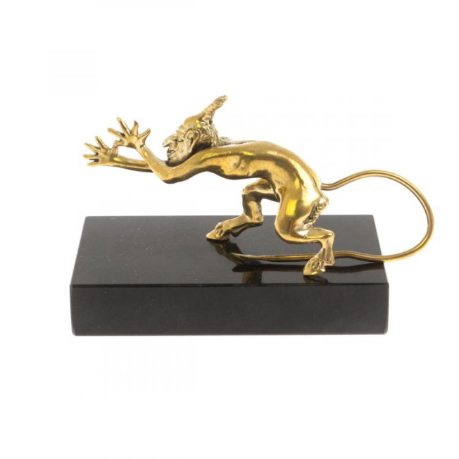 Бронзовая статуэтка &quot;Чертик&quot; долерит