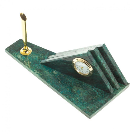 Визитница настольная "Горки" змеевик