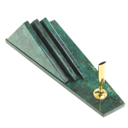 Визитница настольная "Горки" змеевик