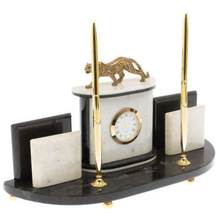 Настольный прибор "Гепард" из мрамора