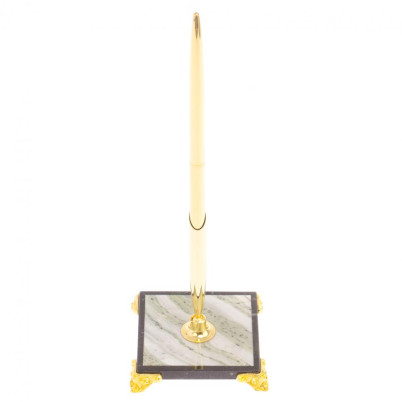 Подставка под ручку из офиокальцита на ножках 6,5х6,5х21 см